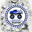 Blue Monster Truck Birthday Party Stickers