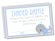 Blue Whale Baby Shower Diaper Raffle Instant PDF