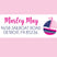 Blue and pink sailboat address labels