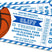 Blue basketball birthday party invitation