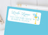 Blue carousel horse address labels