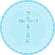 Blue lace cross Baptism sticker