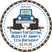 Blue mudding monster truck birthday sticker