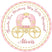 Blush pink carriage party favor label for girls