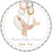 Blush whale baby shower sticker with balloons