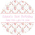 Boho floral party favor label in soft pinks