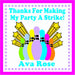 Bowling Birthday Party Stickers Or Favor Tags