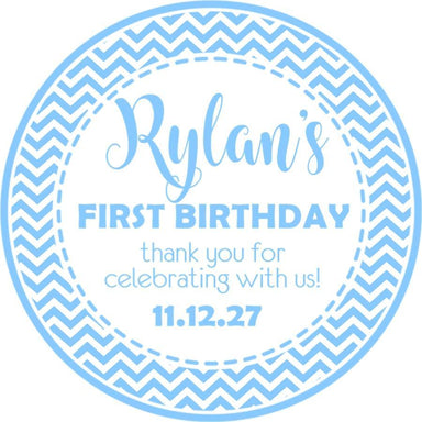 Boys Blue 1st Birthday Party Stickers Or Favor Tags
