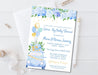 Boys Blue Drive By Baby Shower Invitations