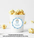 Boys Blue Popcorn Baby Shower Stickers