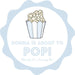 Boys Blue Popcorn Baby Shower Stickers
