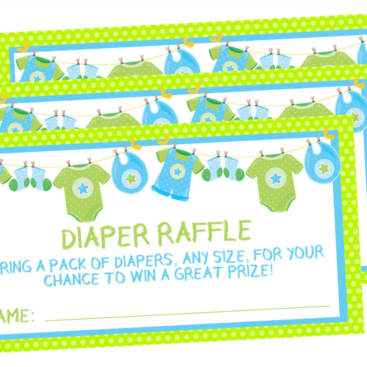 Clothes Line Raffle Boys Clothesline Diaper Raffle Tickets – Party Beautifully