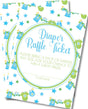 Boys Clothesline Diaper Raffle Tickets