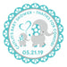Boys Elephant Baby Shower Stickers