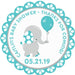 Boys Elephant Baby Shower Stickers
