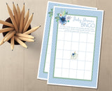 Boys Fall Pumpkin Baby Shower Bingo Cards