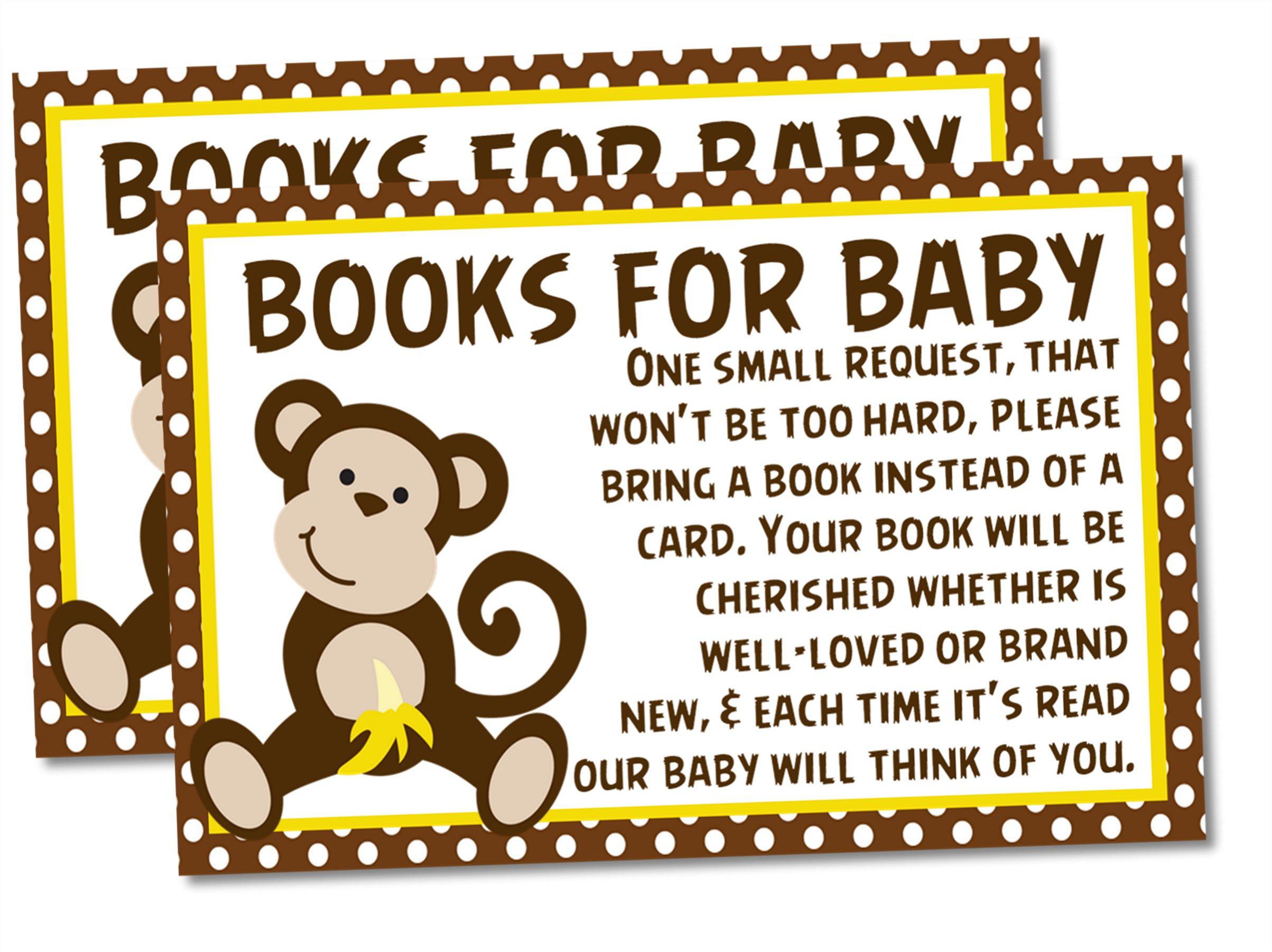 Boys Jungle Monkey Book Request Cards