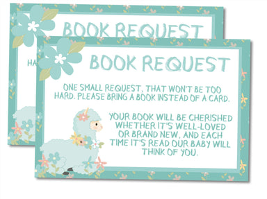 Boys Llama Book Request Cards