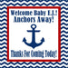Boys Nautical Baby Shower Stickers Or Favor Tags