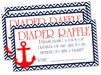 Boys Nautical Diaper Raffle Tickets