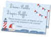 Boys Nautical Diaper Raffle Tickets