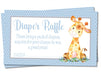 Boys Safari Giraffe Diaper Raffle Tickets
