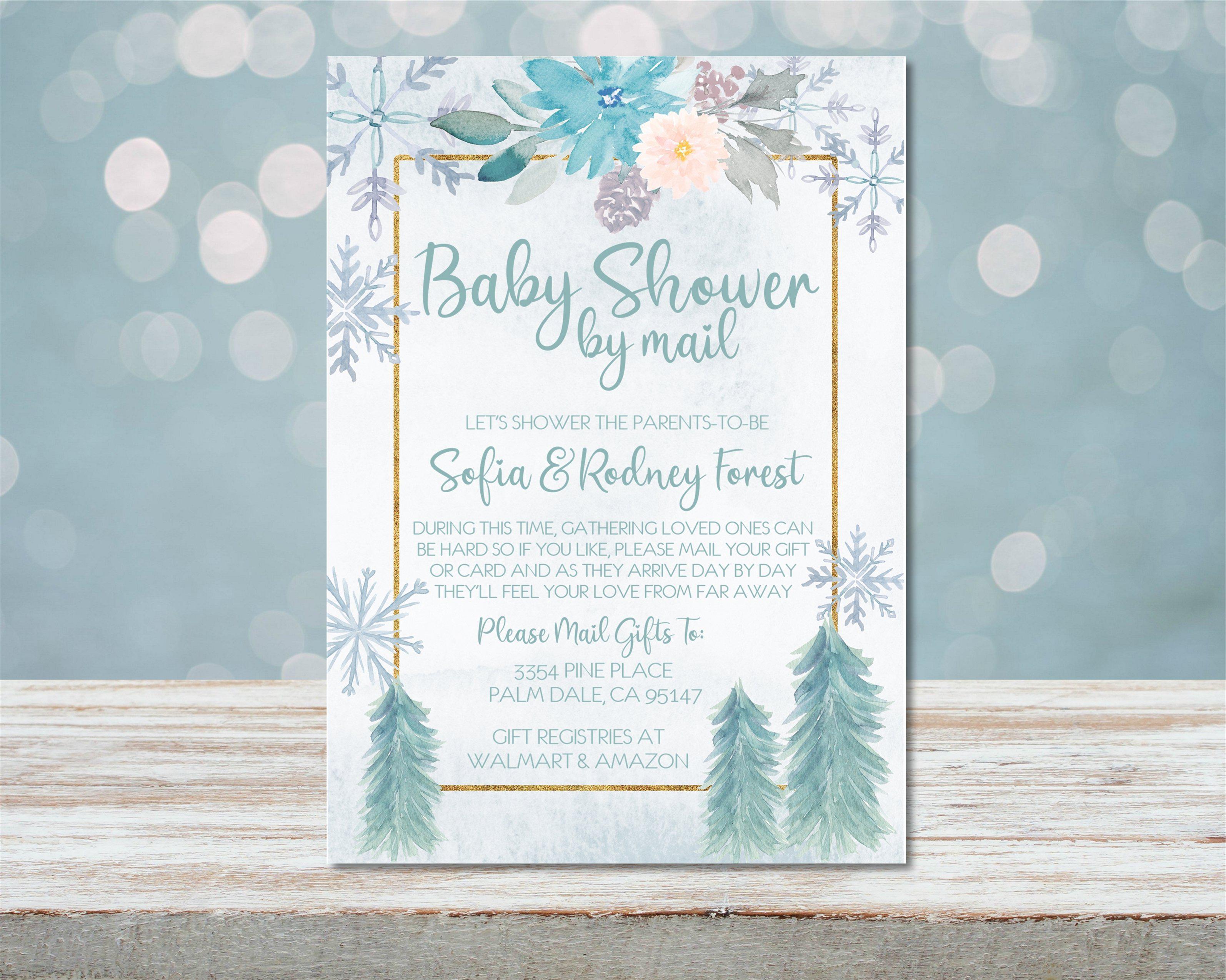 Boys Winter Baby Shower By Mail Invitations