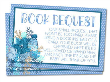 Boys Winter Book Request Cards
