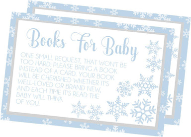 Boys Winter Snowflake Book Request Cards