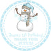 Boys Winter Snowman Birthday Party Stickers Or Favor Tags