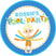 Boys pool party favor labels