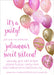 Bright Pink And Gold Balloon Sweet 16 Party Invitations