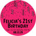 Bright pink and black confetti birthday sticker design