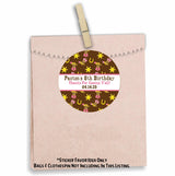 Brown and pink cowgirl pattern sticker design