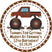 Brown mudding monster truck birthday sticker
