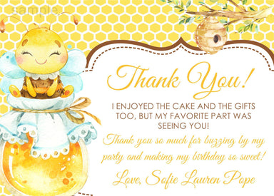 Bumble Bee Birthday Thank You Cards