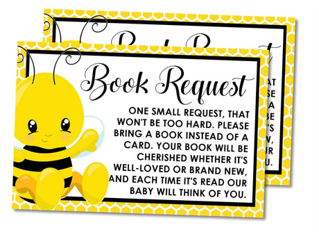 Bumble Bee Book Request Cards
