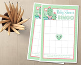 Cactus Succulent Baby Shower Bingo Cards