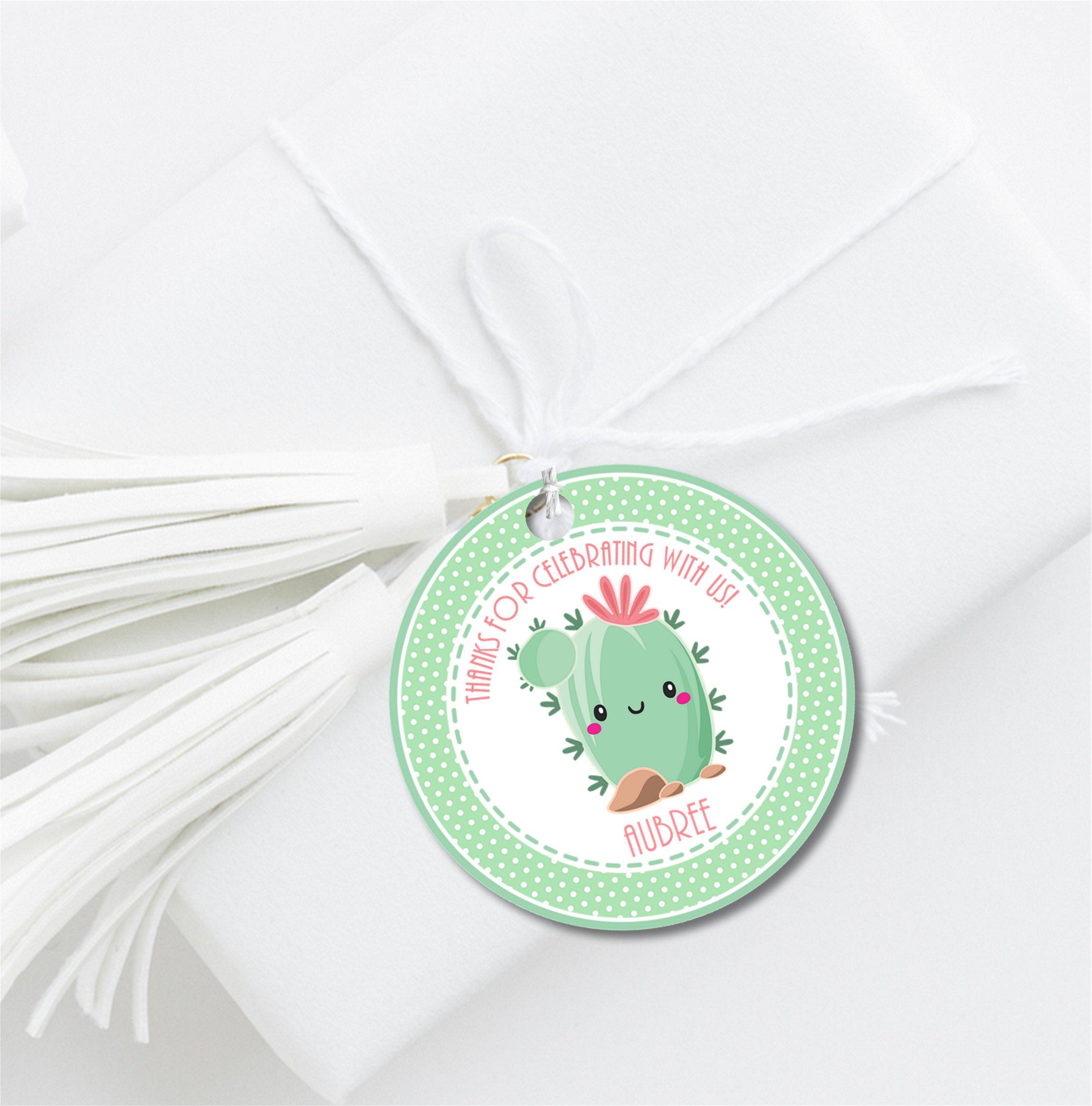 Cactus Succulent Birthday Party Stickers Or Favor Tags