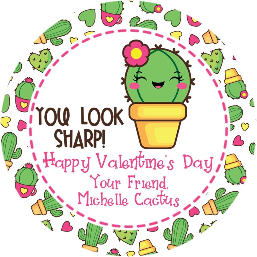 Cactus Valentine's Day Stickers