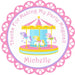 Carousel Birthday Party Stickers