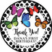 Colorful Butterfly Birthday Party Stickers Or Favor Tags