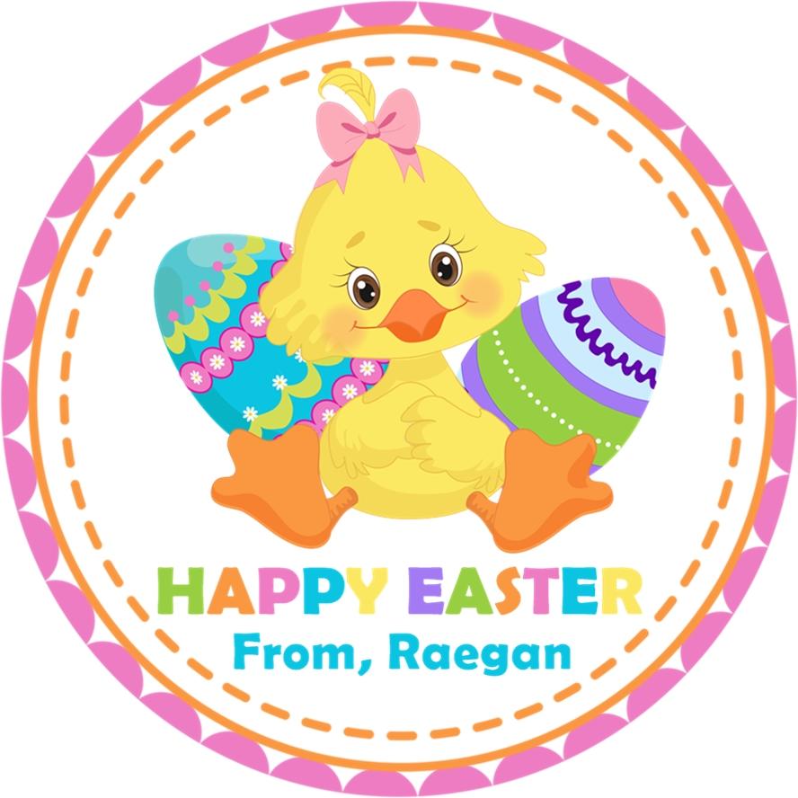 Colorful Easter Chick Stickers
