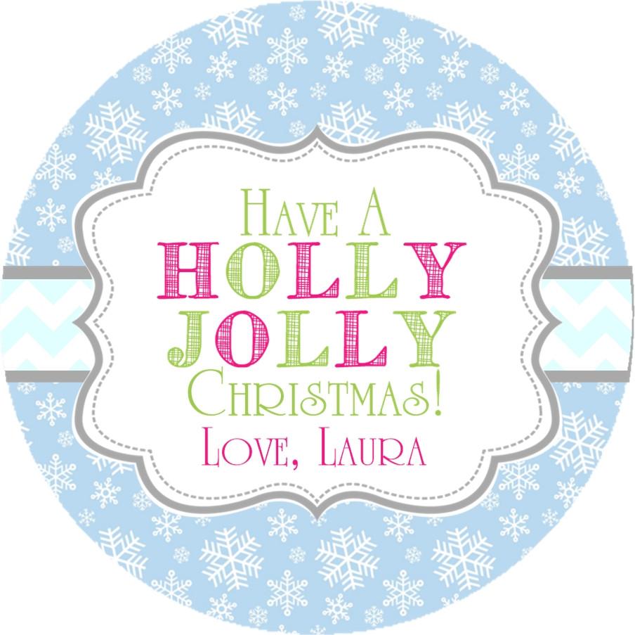 Colorful Holly Jolly Christmas Stickers