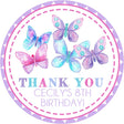Colorful butterfly sticker for girls birthday treats