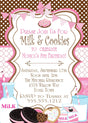 Cookies And Milk Birthday Party Invitations