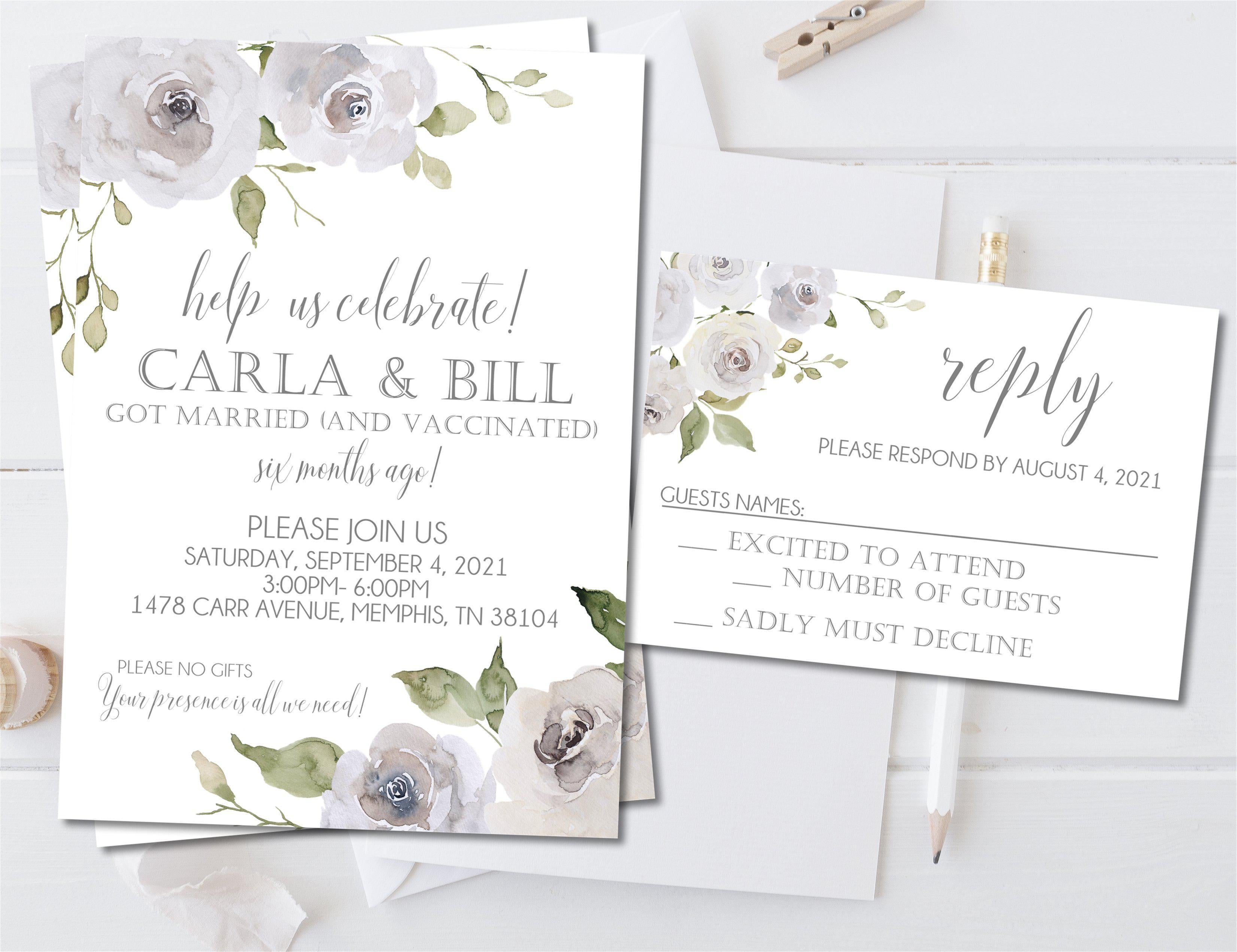 Custom Wedding Invitations + RSVP Cards