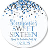 Custom Sweet Sixteen confetti party favor label