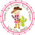 Cute western cowgirl party favor label in pink