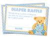 Denim Teddy Bear Diaper Raffle Tickets